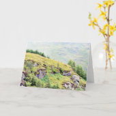 スコットランドの美しい田舎 カード (黄色い花)