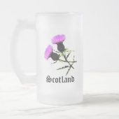 スコットランドの花のアザミ フロストグラスビールジョッキ (左)