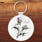 スコットランドの花スコットランド独立キーリング キーホルダー (正面)