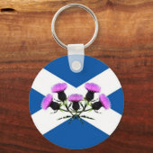 スコットランドの花、アザミ キーホルダー (正面)