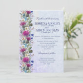 スコットランドの蓼の花のウェディング招待状 招待状 (スタンド正面)