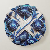 スコットランドの装飾用クッションとラウンドデザイン ラウンドクッション (裏面)