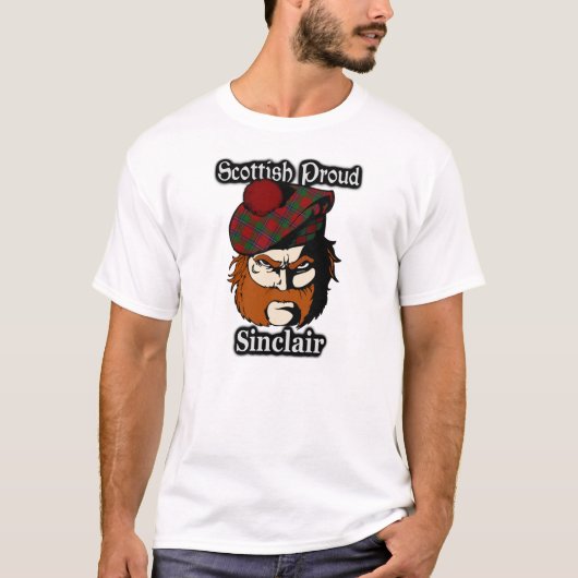 スコットランドの誇り クラン・シンクレアのタータン Tシャツ (正面)