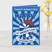 スコットランドの誇り　セントアンドリュースデー カード (黄色い花)