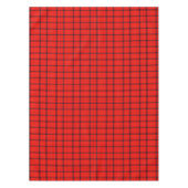 スコットランドの赤い格子縞と黒い線 | ヴィンテージタータンチェック テーブルクロス (正面)