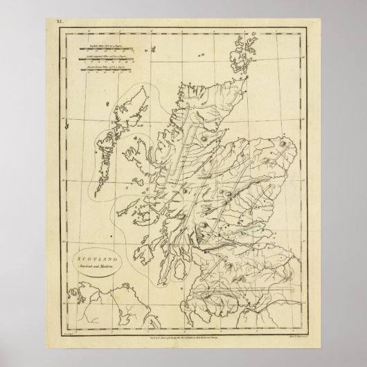 スコットランドの輪郭 ポスター (正面)
