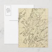 スコットランドの輪郭 ポストカード (正面/裏面)