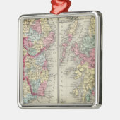 スコットランドの郡地図 メタルオーナメント (左)