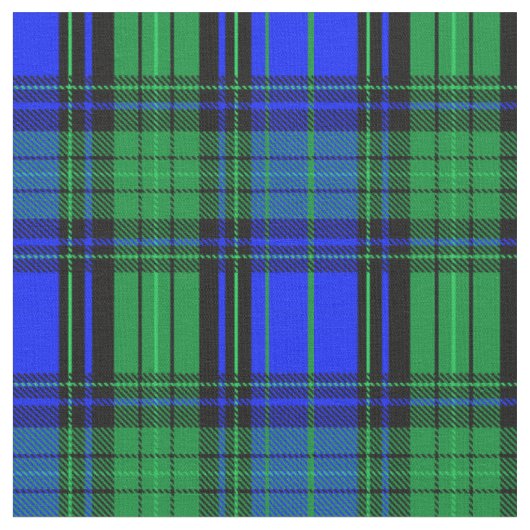 スコットランドの青と緑の格子縞 ファブリック (クローズアップ)