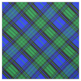 スコットランドの青と緑の格子縞、斜めの織物 ファブリック