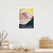 スコットランドの風景、ヴィンテージ旅行ポスター ポスター (キッチン)