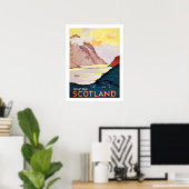 スコットランドの風景、ヴィンテージ旅行ポスター ポスター (ホームオフィス)