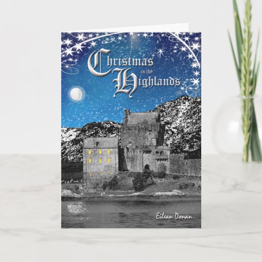 スコットランドの高地のクリスマスカード シーズンカード (正面)