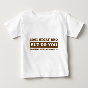 スコットランドの高地のダンスのデザイン ベビーTシャツ