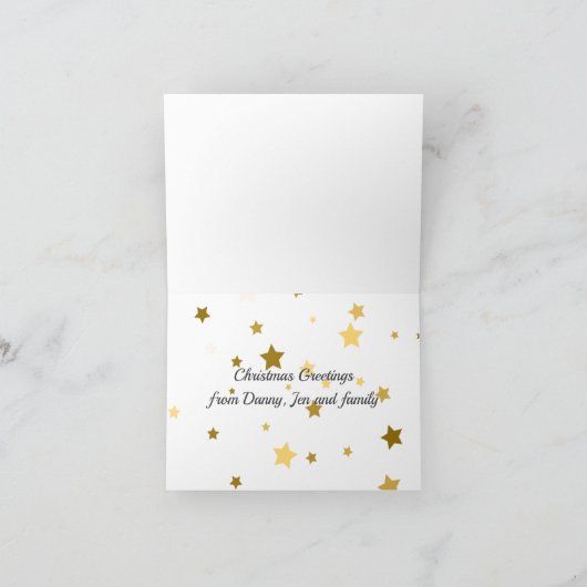 スコットランドの高地の牛のクリスマスライト シーズンカード (内部)