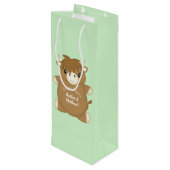 スコットランドの高地の牛の赤ちゃんシャワー ワインギフトバッグ (裏面アングル)