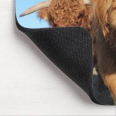 スコットランドの高地の牛の近くに マウスパッド (コーナー)