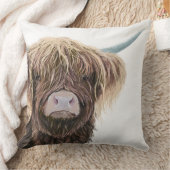 スコットランドの高地の牛チャーリーで毛が長い クッション (ブランケット)