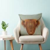 スコットランドの高地の牛幾何学的な動物の枕 クッション (椅子)