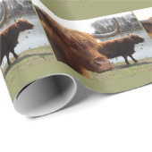 スコットランドの高地の牛~の包装紙 ラッピングペーパー (ロールコーナー)