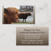 スコットランドの高地の牛~の名刺 名刺 (正面/裏面)