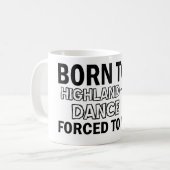 スコットランドの高地の踊りのデザイン コーヒーマグカップ (正面左)
