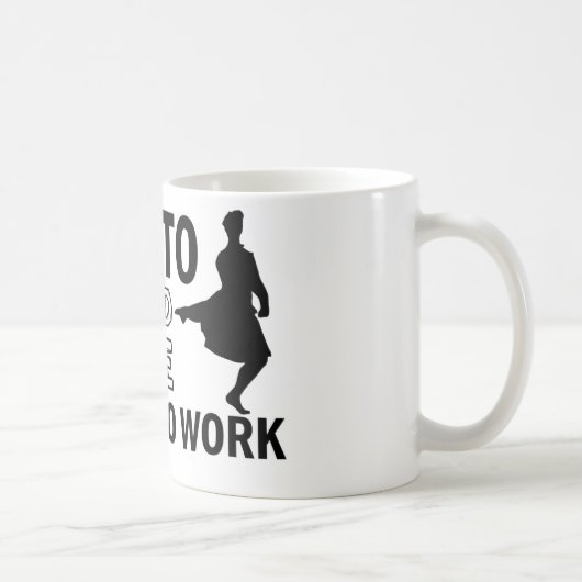 スコットランドの高地の踊りのデザイン コーヒーマグカップ (右)