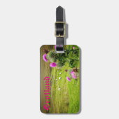 スコットランドの高地カスタマイズ可能な旅行荷物のラベル ラゲッジタグ (正面縦)