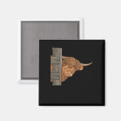 スコットランドの高地牛の贈り物の女性の高地牛 マグネット (正面/裏面)