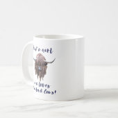 スコットランドの高地牛を愛するちょうど女の子 コーヒーマグカップ (正面左)