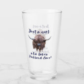 スコットランドの高地牛を愛するちょうど女の子 タンブラーグラス (裏面)