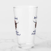 スコットランドの高地牛を愛するちょうど女の子 タンブラーグラス (左)