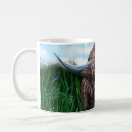 スコットランドの高地牛絵画 コーヒーマグカップ