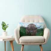 スコットランドの高地牛絵画 ランバークッション (椅子)