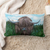 スコットランドの高地牛絵画 ランバークッション (ブランケット)