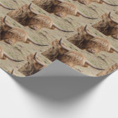 スコットランドの高地牛覆い ラッピングペーパー (角)