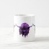 スコットランドの高地牛 コーヒーマグカップ (中央)