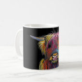 スコットランドの高地牛「Shirley M著BRaVEHEaRT 2' コーヒーマグカップ (正面左)