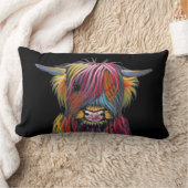 スコットランドの高地牛「Shirley M著BRaVEHEaRT 2' ランバークッション (ブランケット)