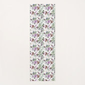 スコットランドの鳥花とアザミ ヨガマット (正面)