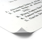 スコットランドの15世紀と16世紀の署名 ポスター (角)