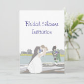 スコットランドの、ケルト族の結婚式のテーマのブライダルシャワー 招待状 (スタンド正面)