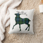 スコットランドの(Glenalmondの)タータンチェックの雄鹿の投球 クッション (ブランケット)