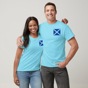 スコットランドのTシャツのスコットランド人のSaltireの小型の旗 Tシャツ