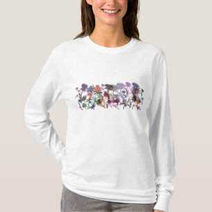 スコットランドのTシャツのレディース花 Tシャツ