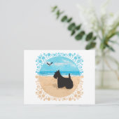 スコットランドはシーガルとのビーチで ポストカード (スタンド正面)