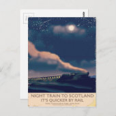 スコットランドへの夜行列車 ポストカード (正面/裏面)
