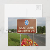 スコットランドへようこそ – Anglo-Scotish 縁ど Sign ポストカード (正面/裏面)