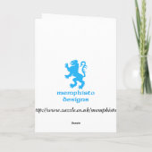 スコットランドまたはケルトの結婚式のお礼カード サンキューカード (裏面)