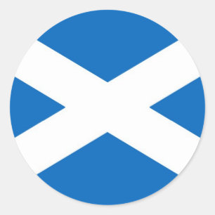 スコットランドまたはSaltireの旗 ラウンドシール